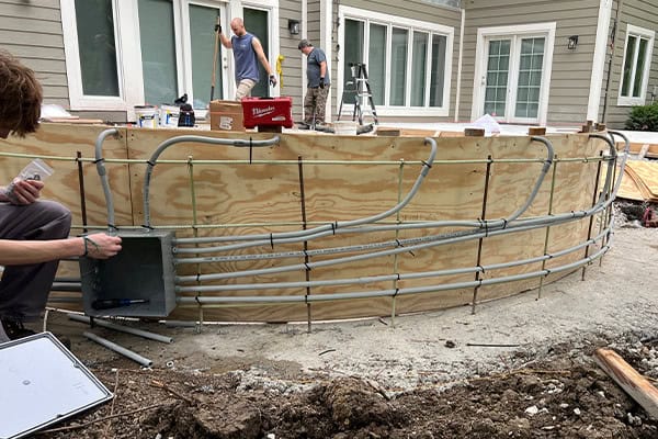 Conduit Installation Pool Spa Electrical Rough In Project