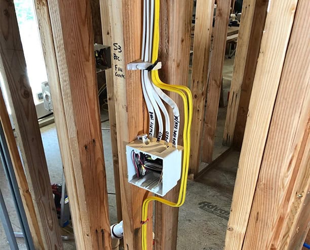 Electrical Rough In Romex Wiring Outlet Box New Construction