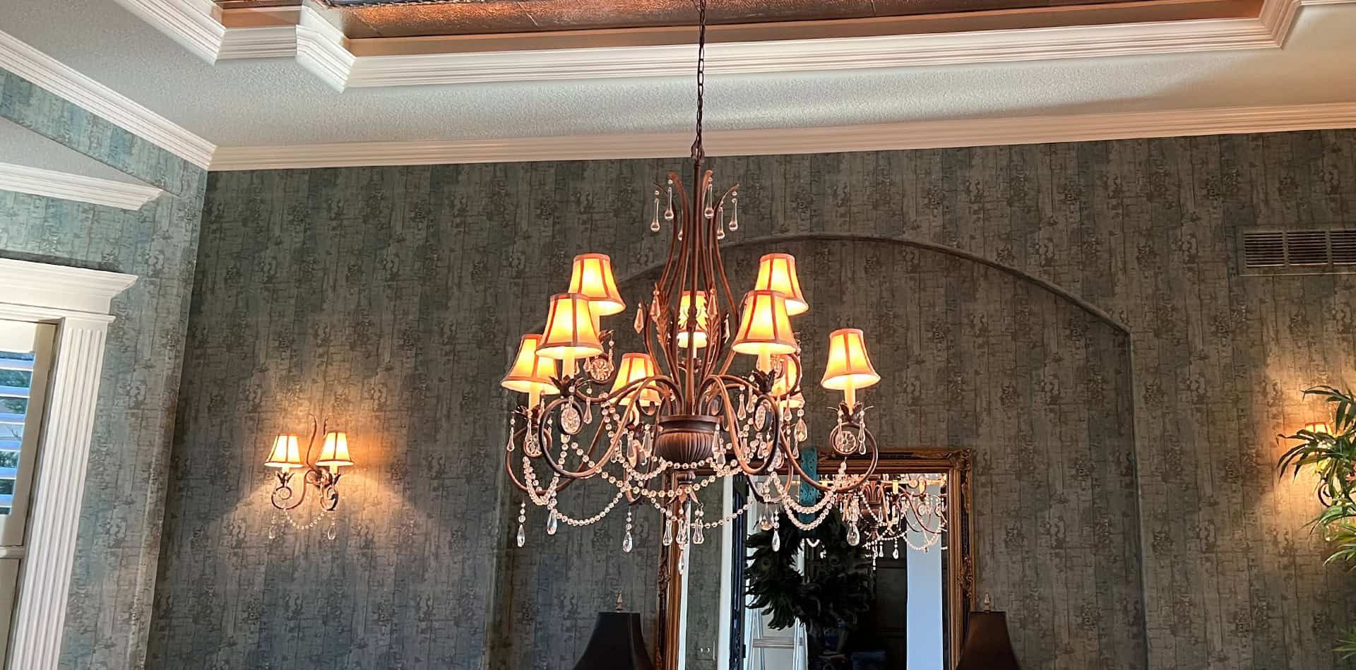 Elegant Crystal Chandelier Formal Dining Room Lighting