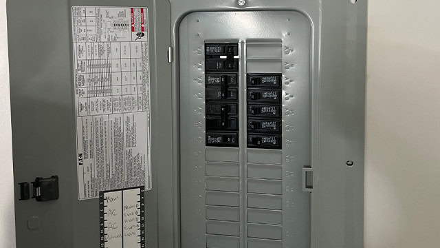 Residential Breaker Panel Labeled Circuit Directory