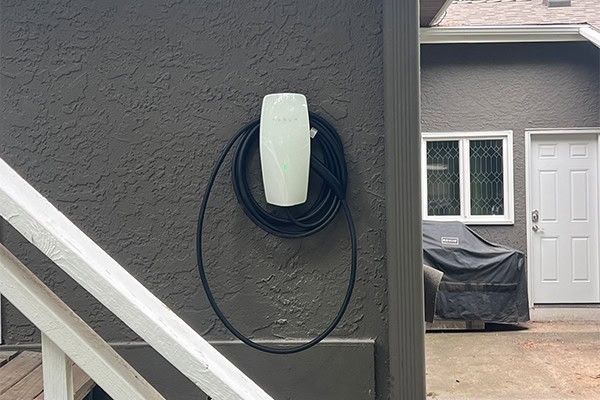 Tesla Wall Connector Outdoor Ev Charger Installation